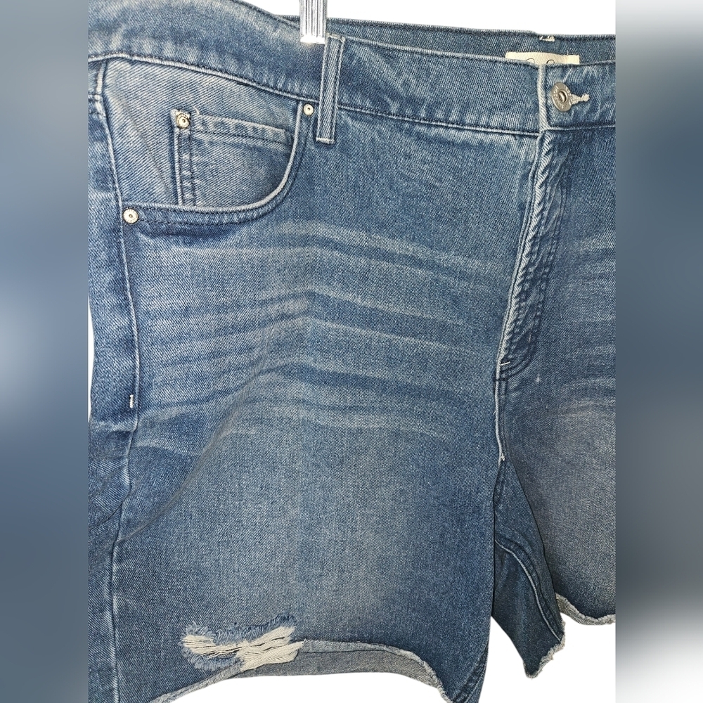 NWT Jessica Simpson High Rise Relaxed Short Lived-In Vintage Distressed Shorts - Picture 3 of 6